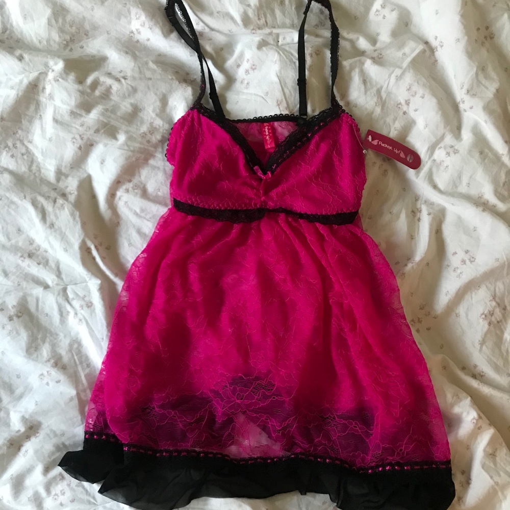 NWT Baby Doll in pink and black (L)